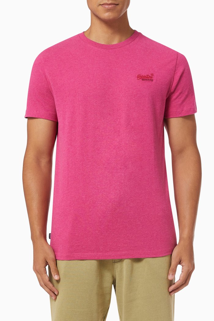 

Orange Label Vintage Embroidery T-shirt in Organic Cotton, Purple