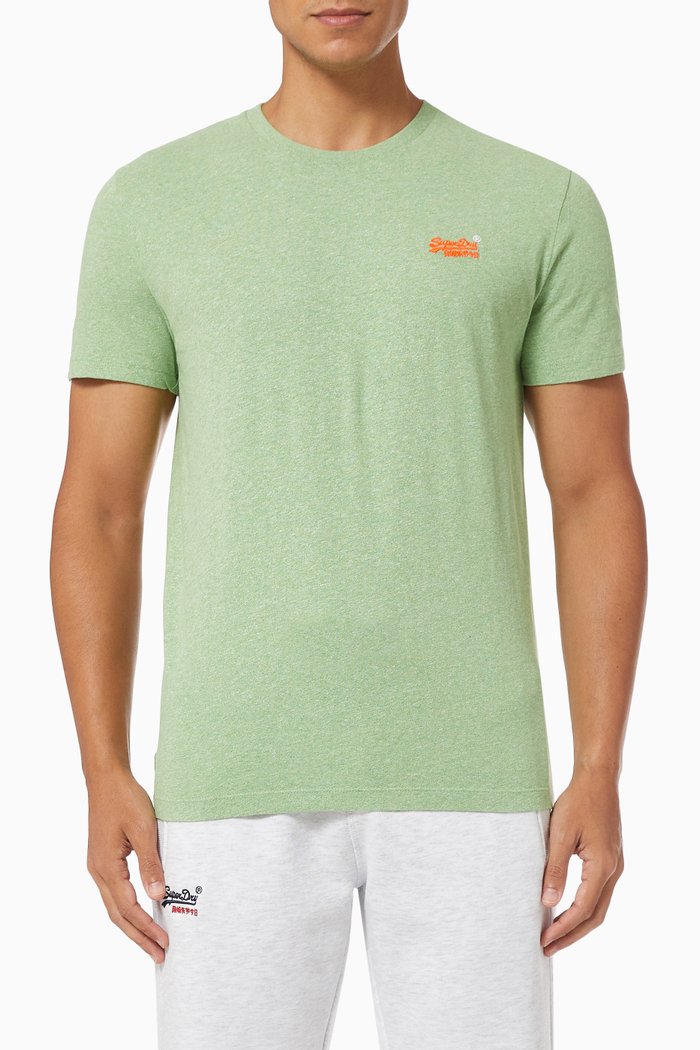 

Orange Label Vintage Embroidery T-shirt in Organic Cotton, Green