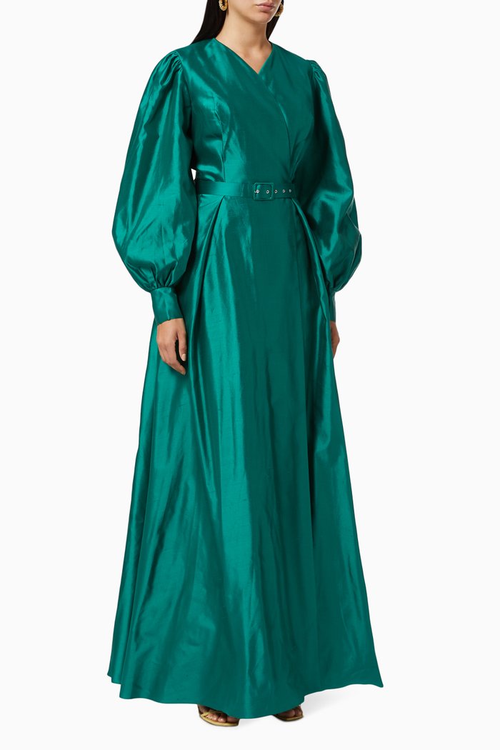 

Silk Organza Gown, Green