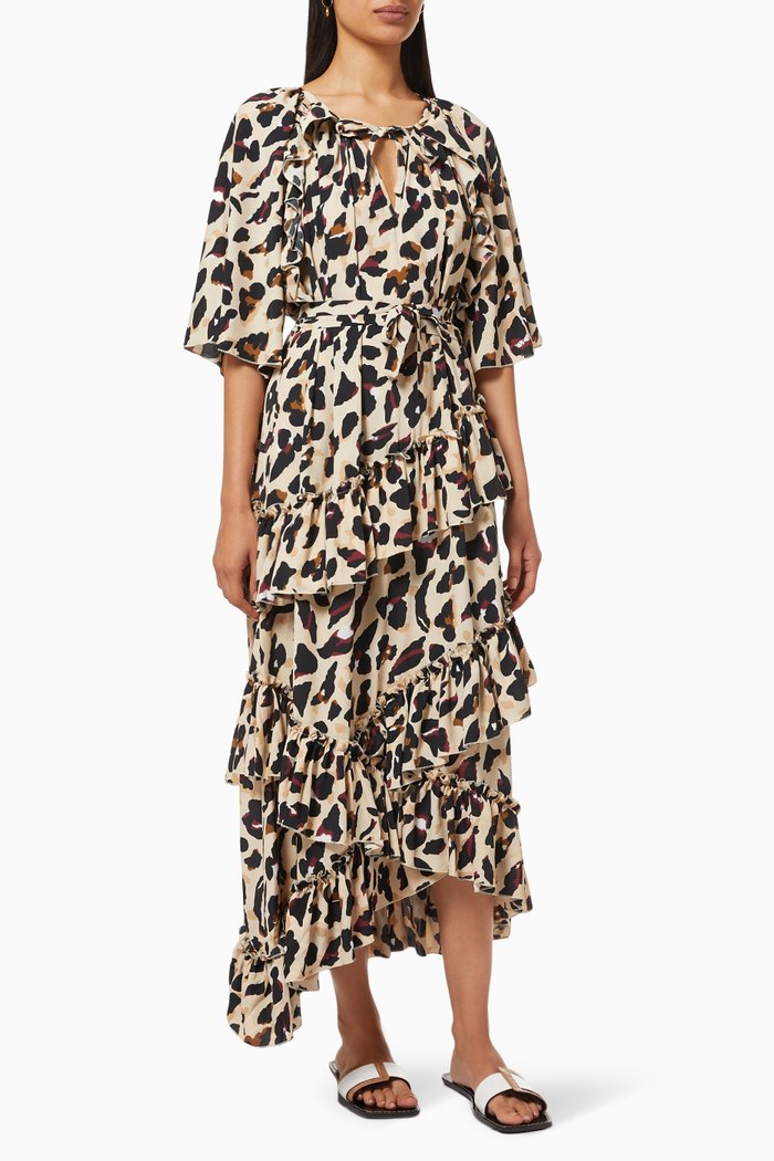 

Frill Tiered Dress, Multicolour