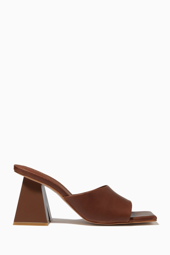 

Dune Mules in Leather, Brown