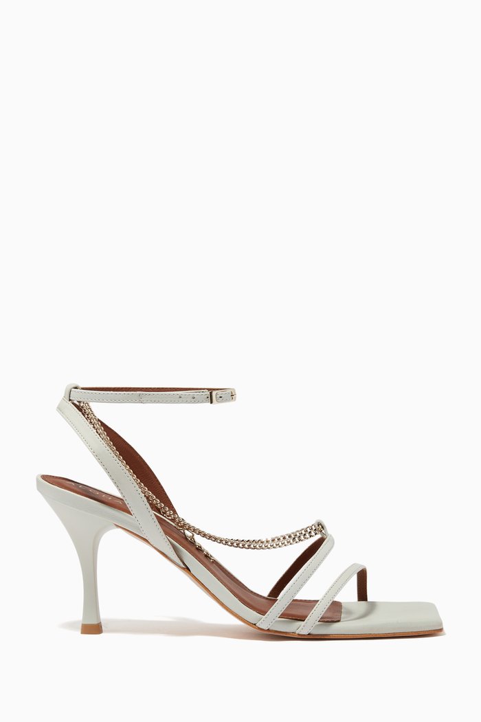 

Straps Chain Sandal in Leather, Neutral