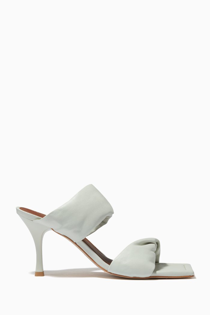

Twist Straps Mules in Leather, Neutral