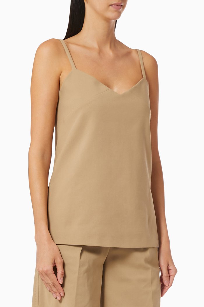 

Marte Top in Stretch Cotton, Brown