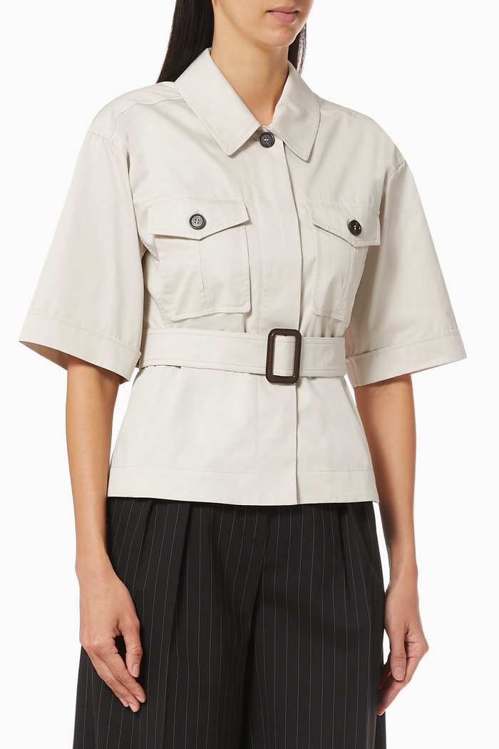 

Rea Shirt in Cotton Sateen, Neutral