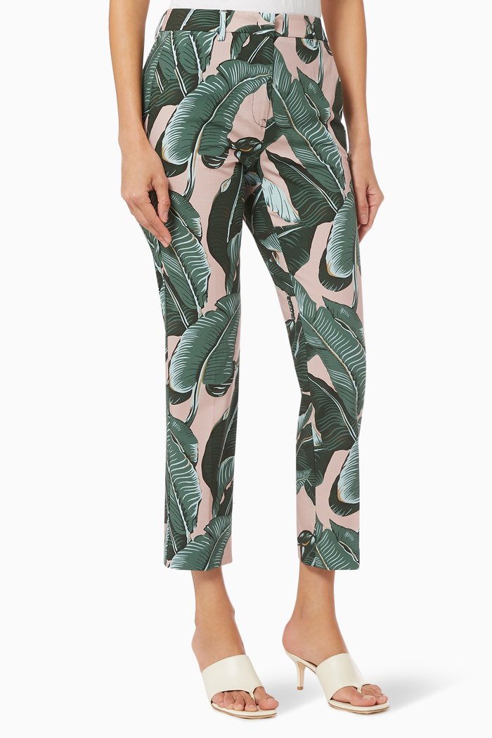 

Okra Pants in Cotton Faille, Multicolour