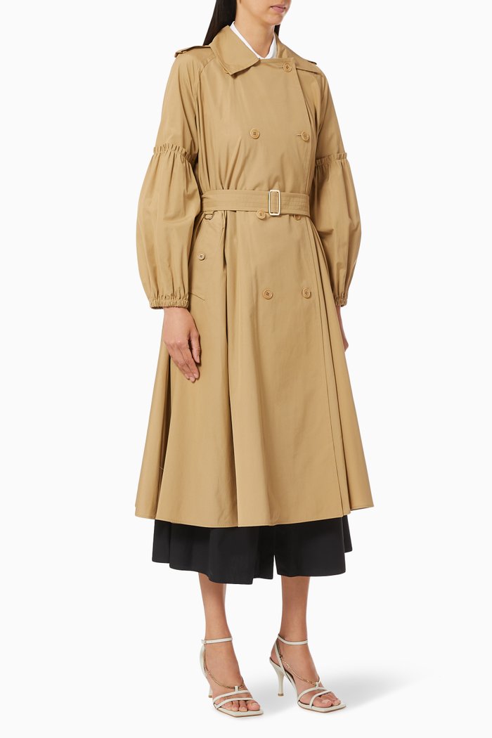

Empoli Trench Coat in Cotton Poplin, Brown