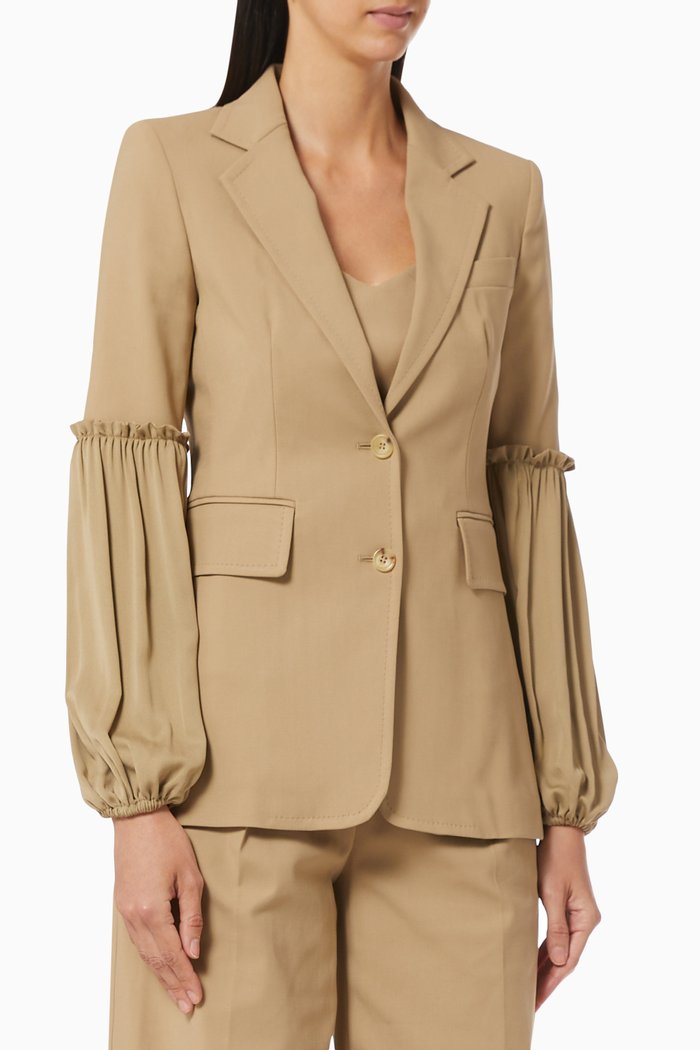 

Pasta Blazer in Stretch Cotton, Brown