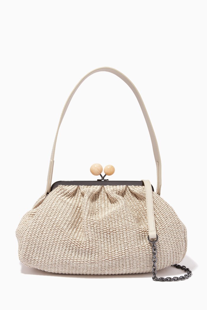 Livia Pasticcino Bag in Raffia, Neutral