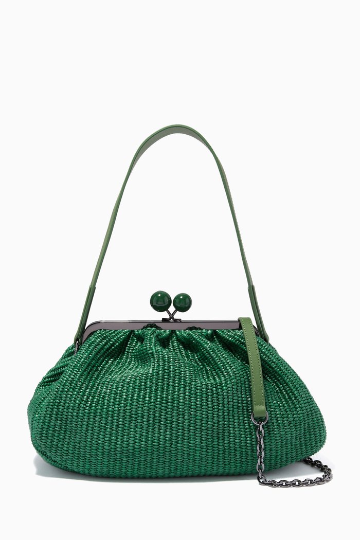 Livia Pasticcino Bag in Raffia, Green