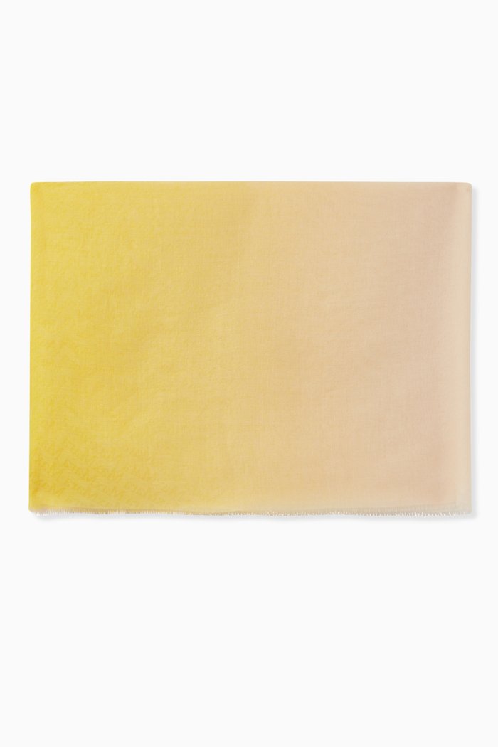 Omero Stole in Silk and Cotton, Yellow
