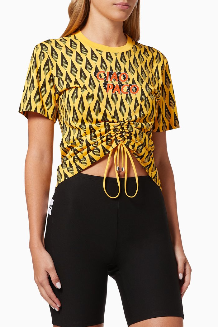 

Ciao Paco Crop T-shirt in Cotton Jersey, Yellow