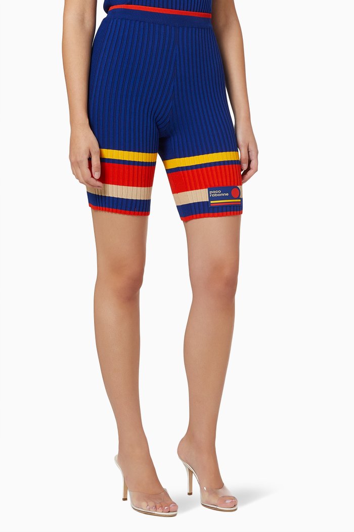 

Tennis Stripe Cyclist Shorts, Blue