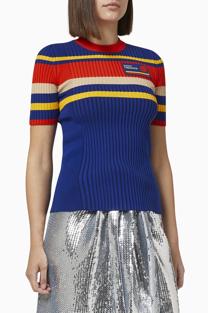 

Tennis Stripe Top, Blue