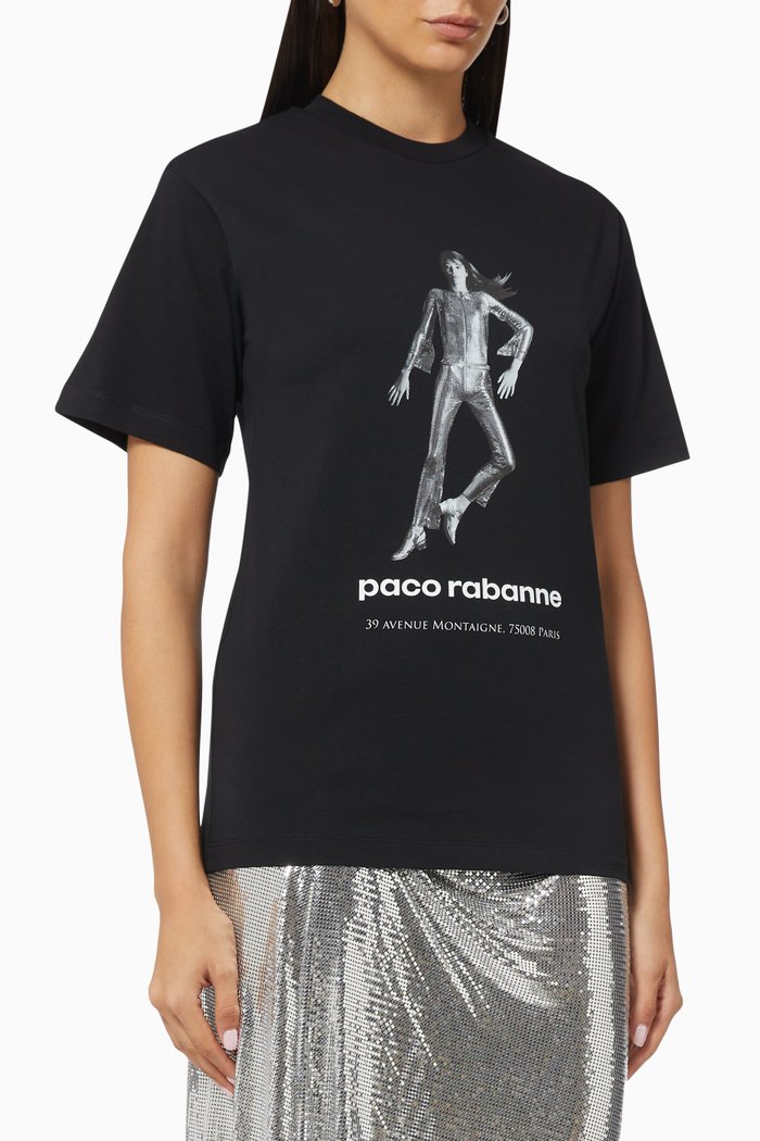 

Graphic T-shirt in Cotton Jersey, Black