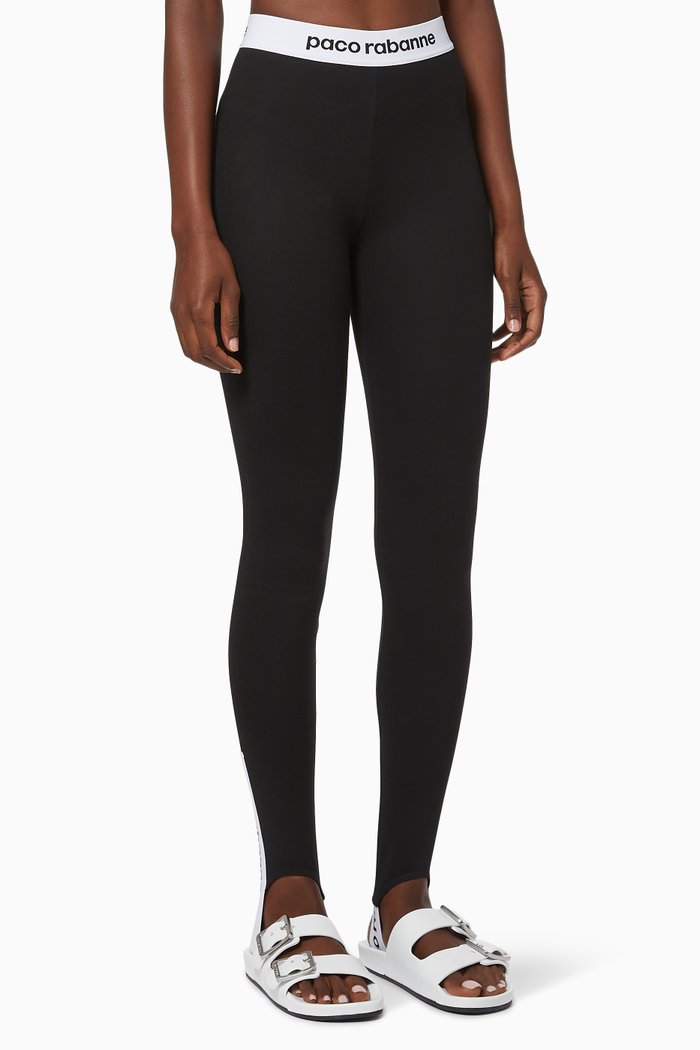 

Logo Band Leggings, Black