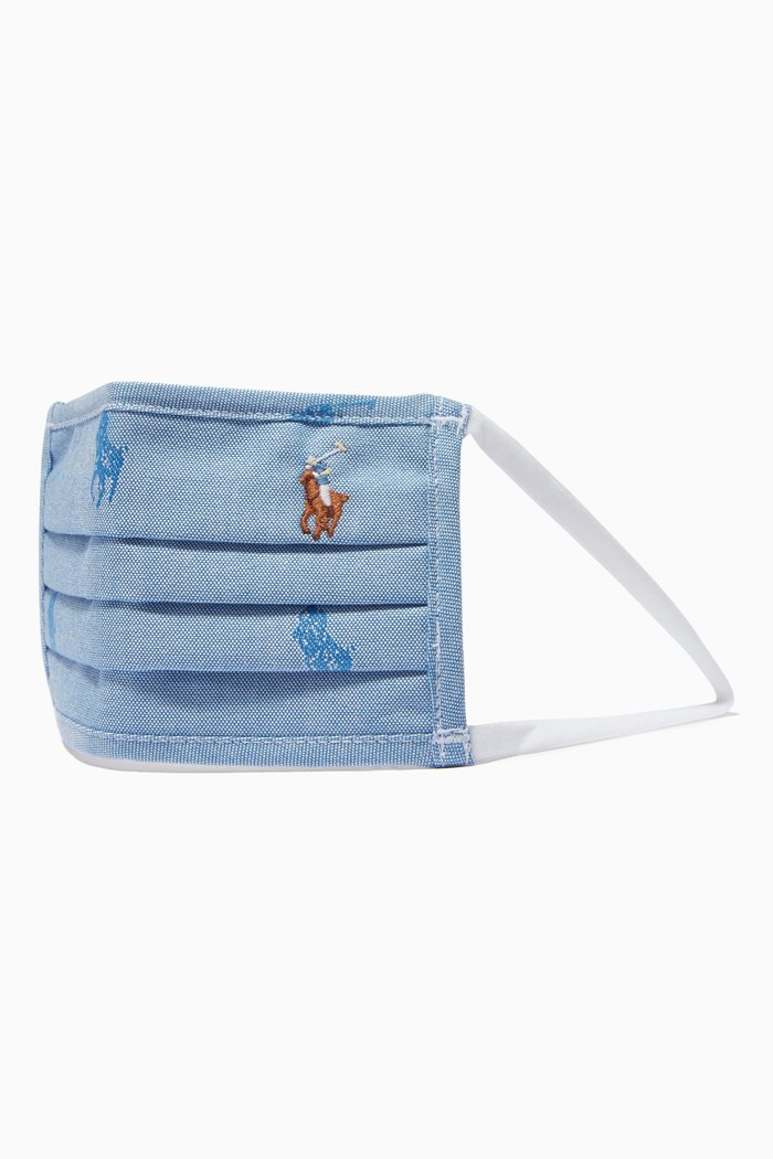

Oxford Face Mask in Cotton, Blue
