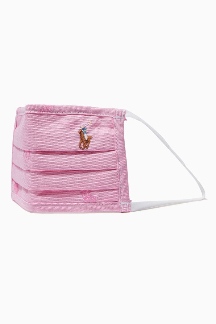 

Oxford Face Mask in Cotton, Pink