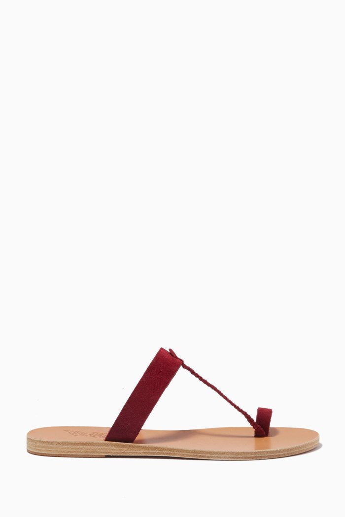 

Melpomeni Sandals in Vachetta Leather, Burgundy