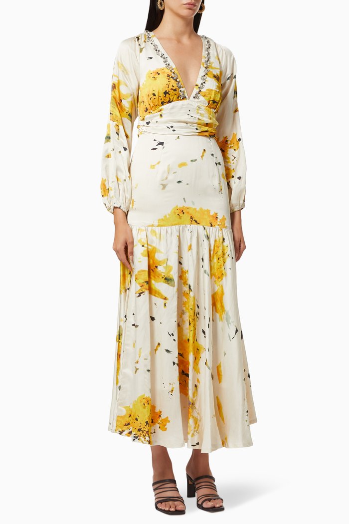 

Embellished Cold Shoulder Dress, Multicolour