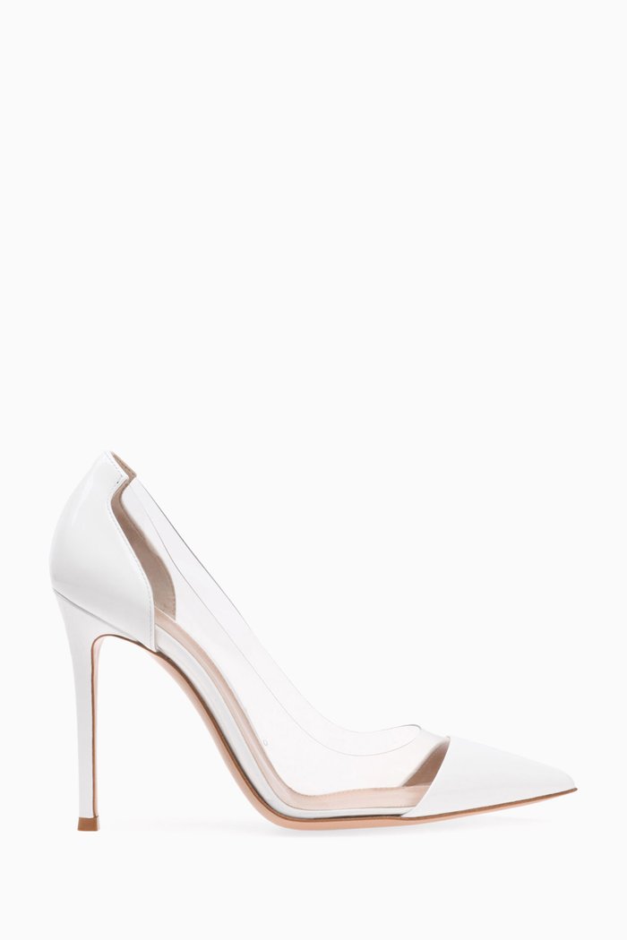 

Plexi 85mm Pumps in Nappa Leather, White
