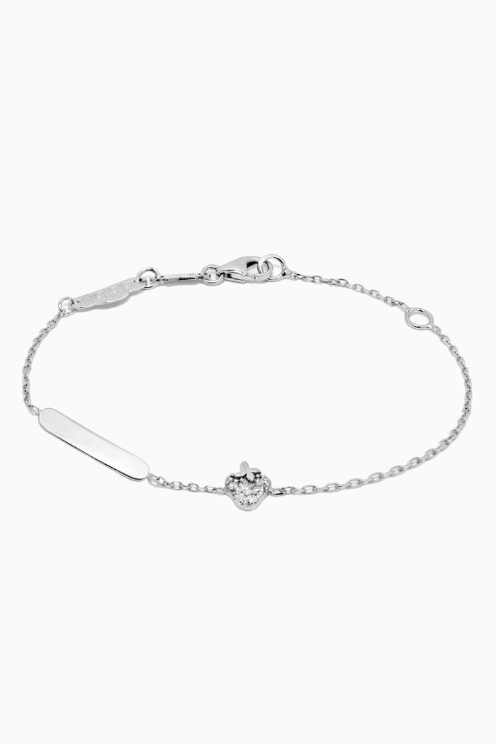 

Strawberry Bracelet with Diamonds in 18kt White Gold