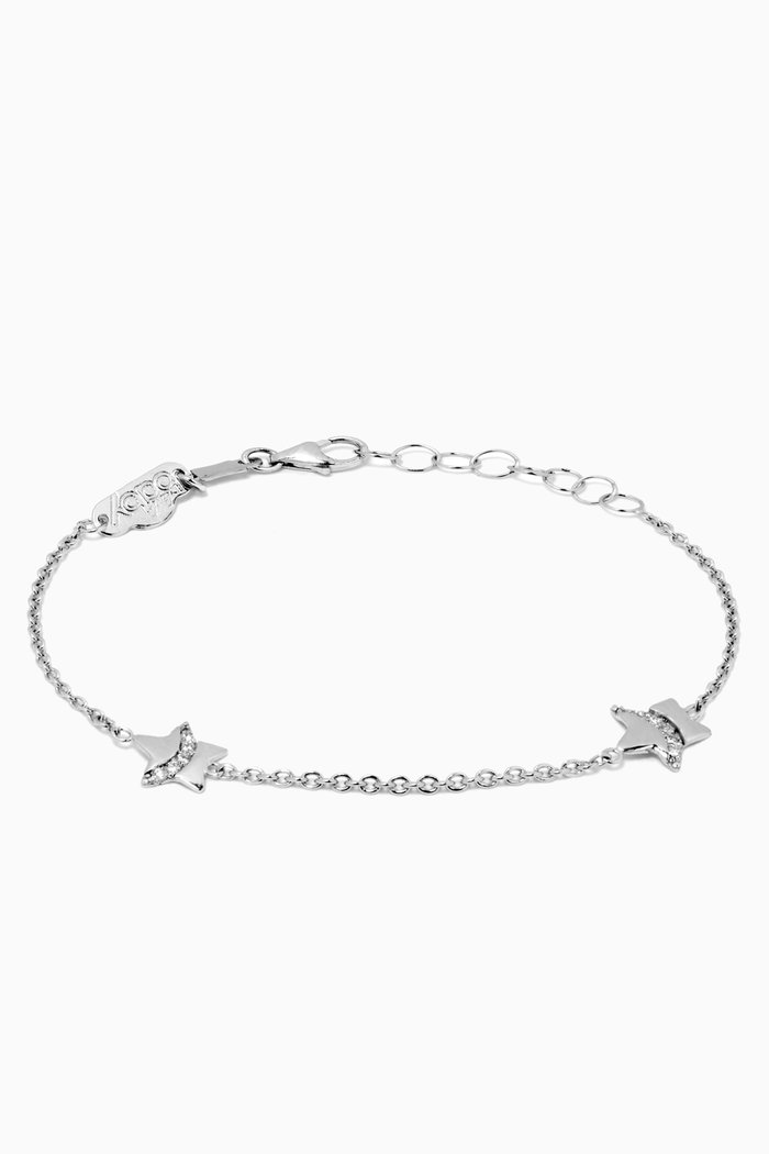 

Star Bracelet with Diamonds in 18kt White Gold
