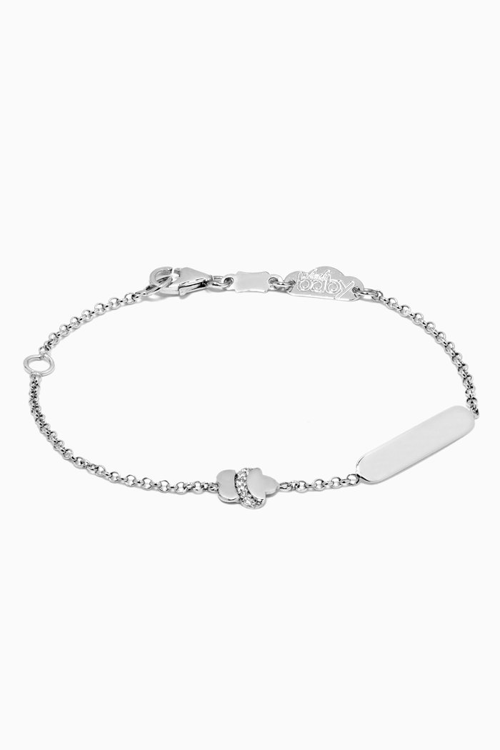 

Flower Bracelet with Diamonds in 18kt White Gold