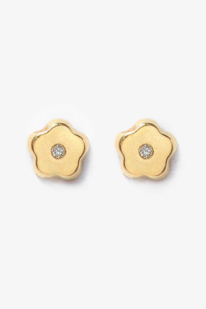 

Flower Diamond Stud Earrings in 18kt Yellow Gold