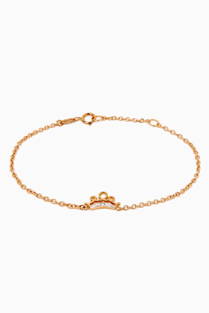 

My Princess Bracelet w/ Diamond in 18kt Yellow Gold, Multicolour