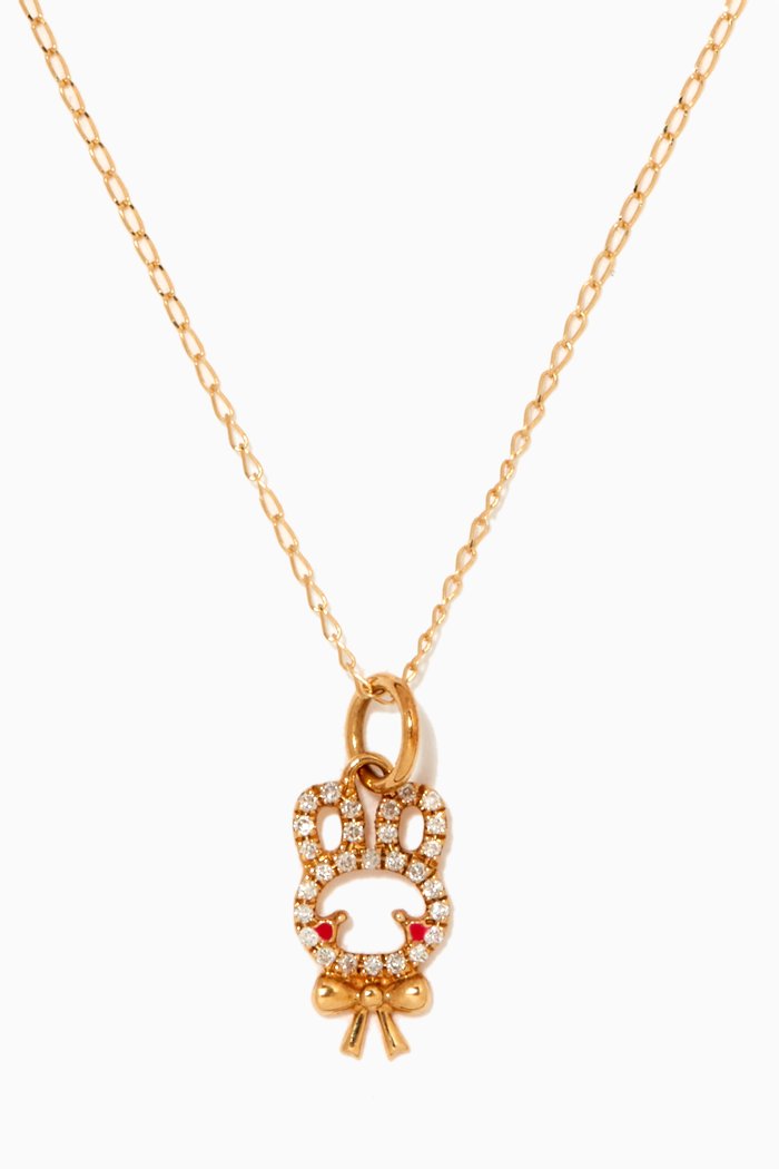

"Sherry the Bunny" Diamond Pendant in 18kt Yellow Gold