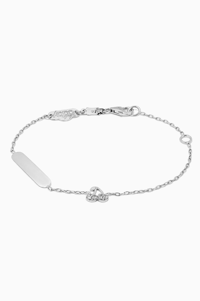

Cherry Bracelet with Diamonds in 18kt White Gold