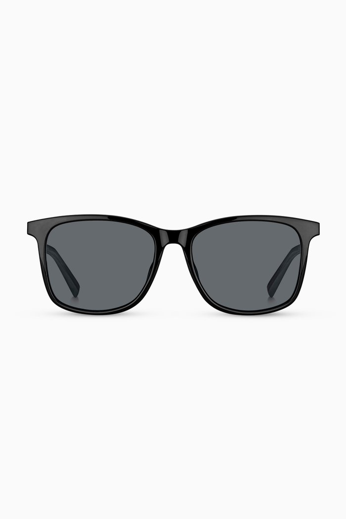 

Rectangular Sunglasses in Acetate, Black
