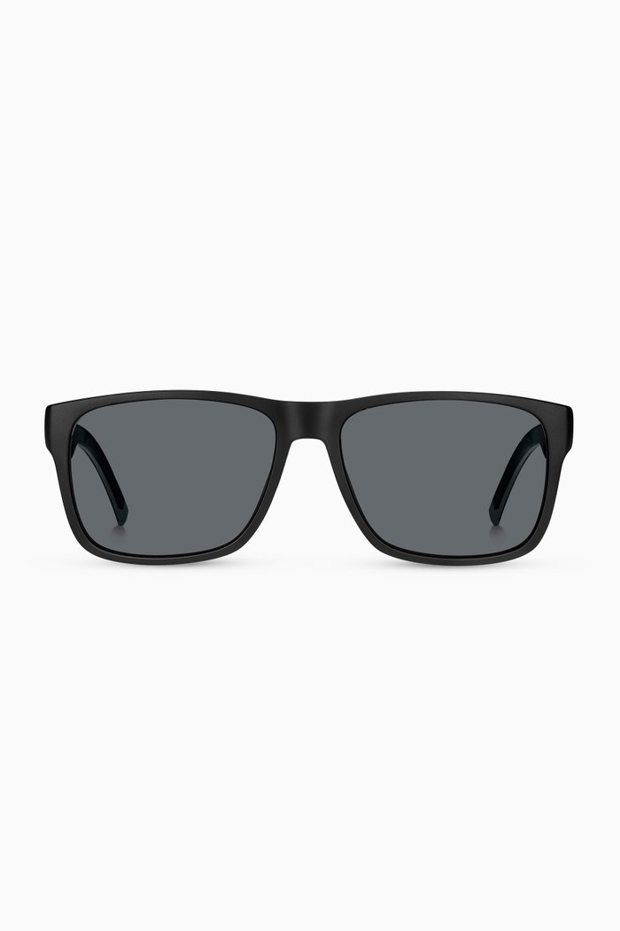 

Rectangular Sunglasses in Acetate, Black
