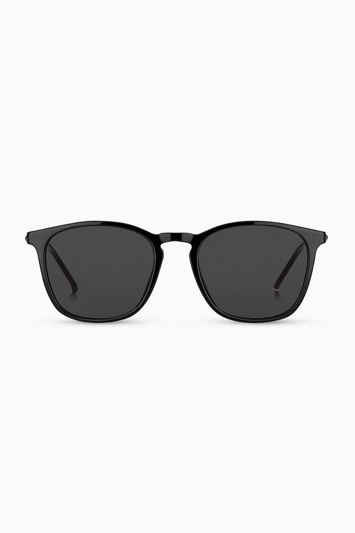 

D Frame Sunglasses in Acetate, Black