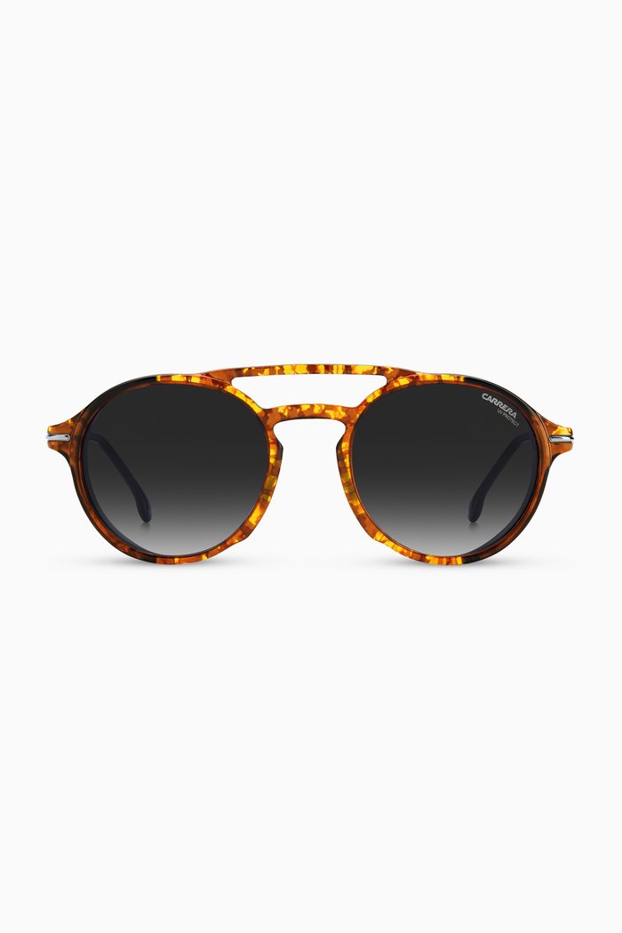

Round Aviator Sunglasses in Optyl, Brown