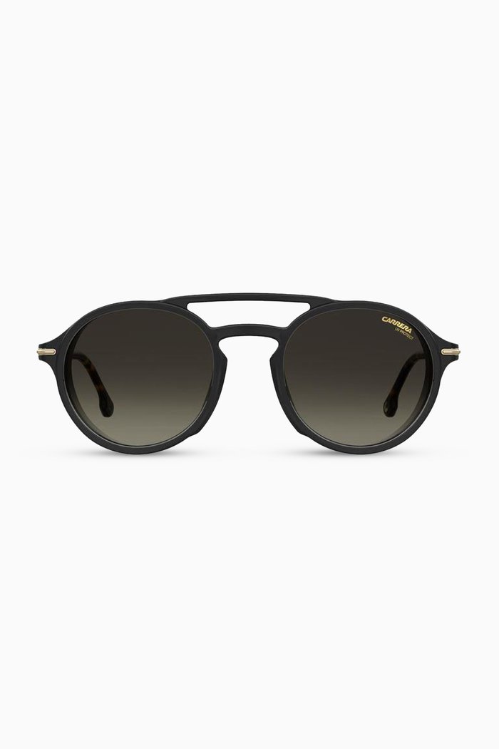 

Round Aviator Sunglasses in Optyl, Black