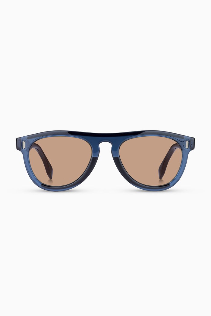 

D-Shape Sunglasses in Acetate, Blue