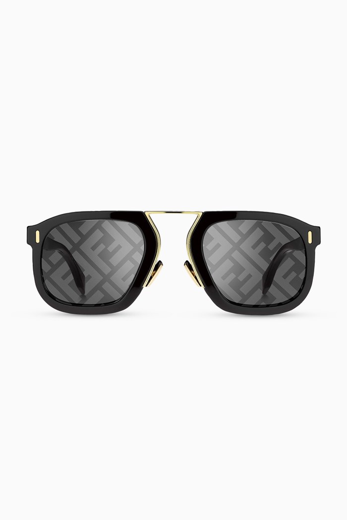 FF Navigator Sunglasses in Acetate, Black