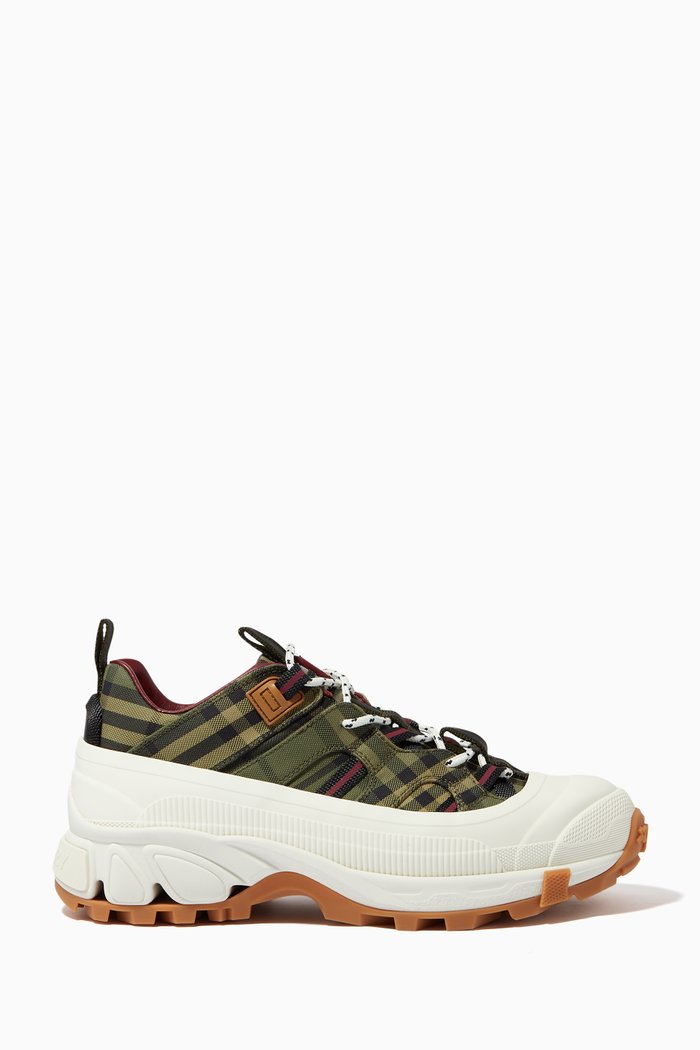

Arthur Sneakers in Check Cotton, Green