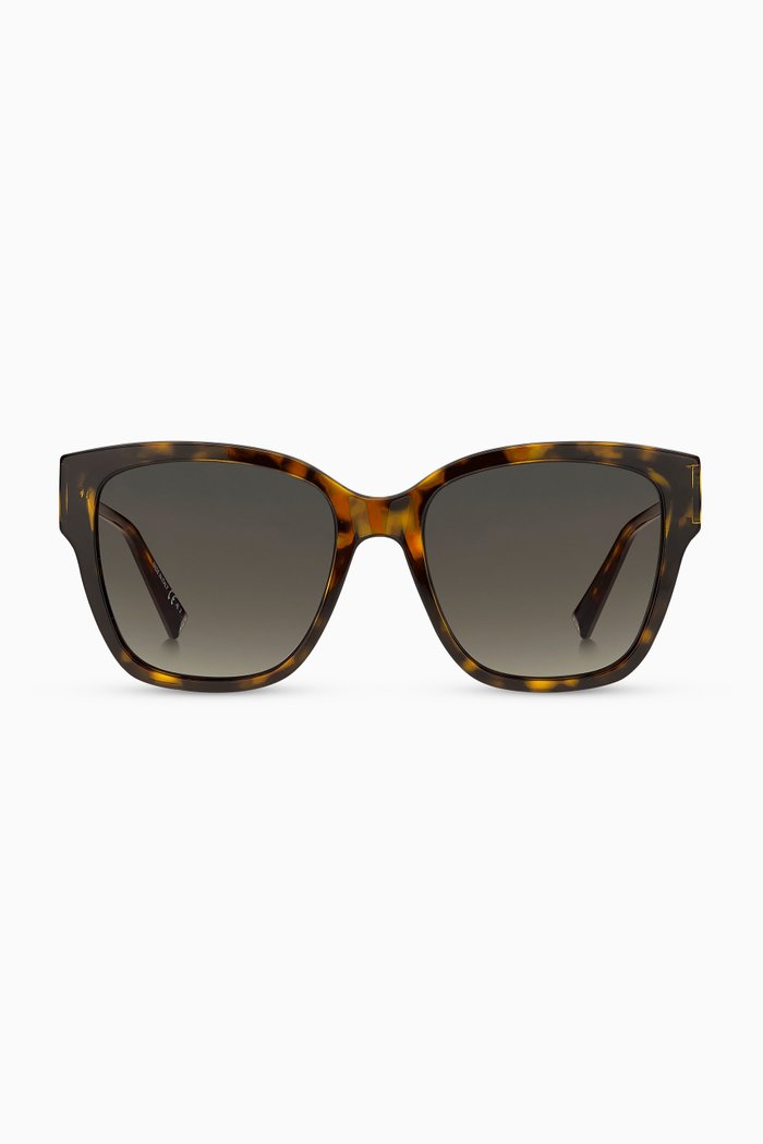 

D-shape Sunglasses in Acetate & Metal, Black