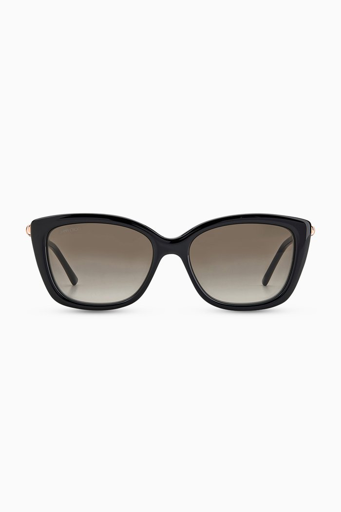 

Rectangular Sunglasses in Acetate, Black
