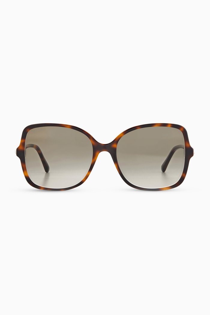 

Judy Square Sunglasses with Swarovski Crystals, Brown