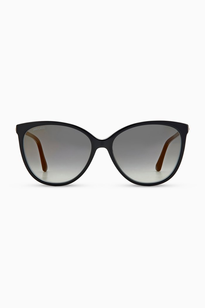 

Lissa Cat Eye Sunglasses with Swarovski Crystals, Black