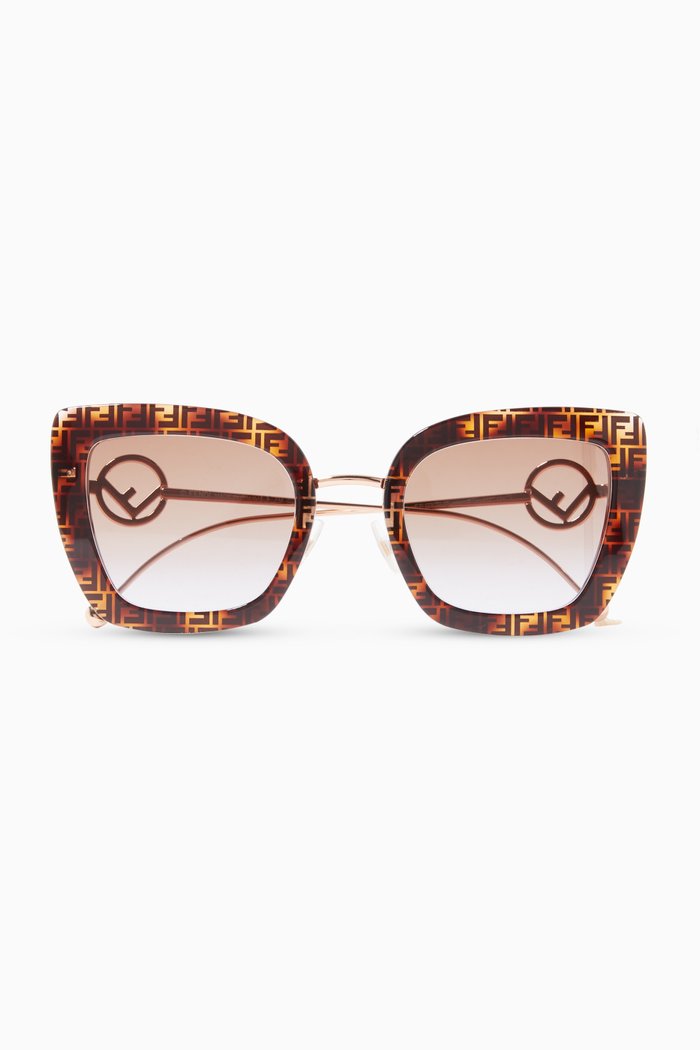 Cat-eye Sunglasses in Acetate & Metal, Purple