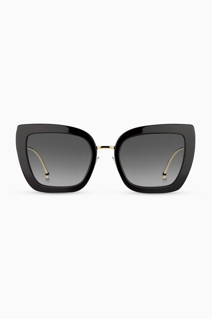 

Cat-eye Sunglasses in Acetate & Metal, Black