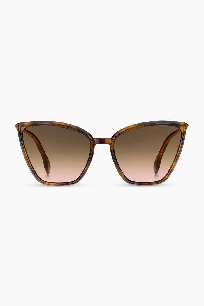 

Cat-eye Sunglasses in Acetate, Brown