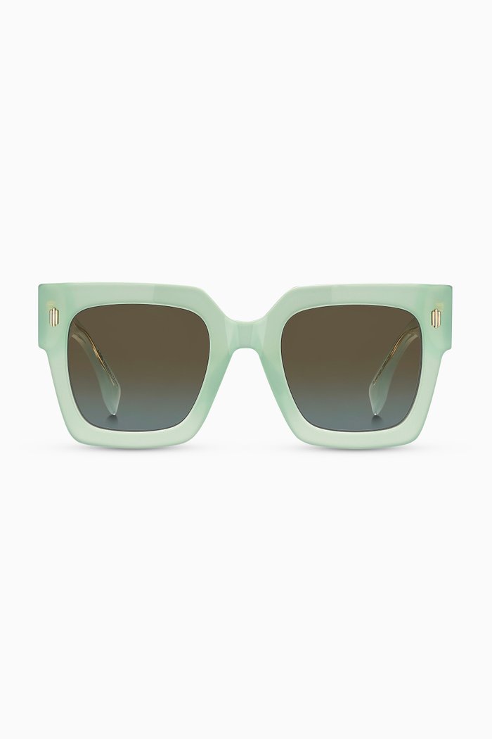 Square Sunglasses in Acetate, Blue