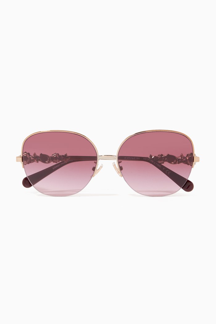 

Pilot Sunglasses in Metal, Rose gold
