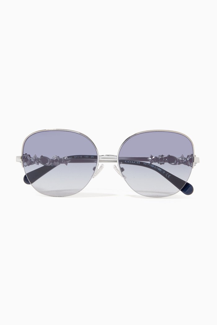 

Pilot Sunglasses in Metal, Silver